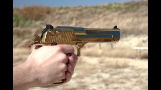 Shooting My Gold Desert Eagle 50 AE [upl. by Razatlab696]