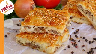 HAZIR YUFKA İLE KIYMALI BÖREK  NASIL YAPILIR [upl. by Arammat]