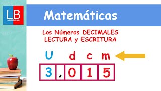 Los Números DECIMALES LECTURA y ESCRITURA ✔👩‍🏫 PRIMARIA [upl. by Wooster454]