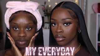 Detailed Soft Glam Everyday Makeup Routine For Dark Skin WOC  Beginner Friendly Step By Step [upl. by Rosse]