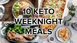 10 Easy Keto Dinner Meals for Busy Weeknights [upl. by Nedearb]