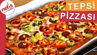 15 Dakikada Anne Usulü TEPSİ PİZZASI  En Kolay Pizza Tarifi [upl. by Adnyleb]