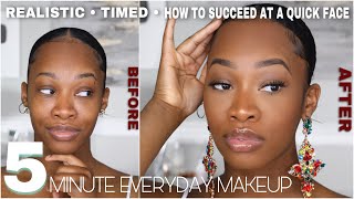 Realistic 5 MINUTE Everyday MAKEUP TIMED  How to Succeed at a Quick Face Every Time  Maya Galore [upl. by Etiam]