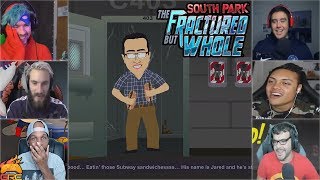 Gamers Reactions to Jared From Subway Intro  South Park™ The Fractured But Whole [upl. by Court]