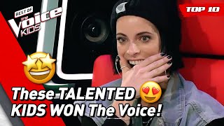 TOP 10  BEST WINNERS of The Voice Kids part 1 [upl. by Kiley]