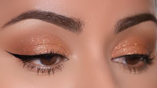 EASIEST Sparkly Monotone Cut Crease ever created [upl. by Nirac]