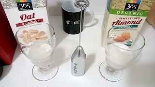 Oat Milk vs Almond Milk part 2 Frothing Test [upl. by Aket]