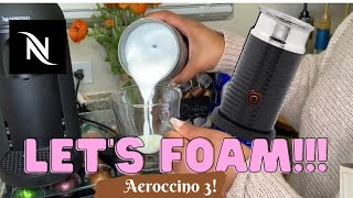 How To Foam Milk With Aeroccino 3 Make Coffee With Foam Tips amp Tricks  Easy Foamed Latte Recipe [upl. by Oirretno]