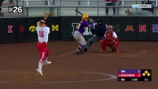 Top 40 Defensive Plays of the Year  2019 B1G Softball [upl. by Aisatna480]