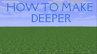 How To Make A Flat World Deeper In Minecraft [upl. by Nae820]