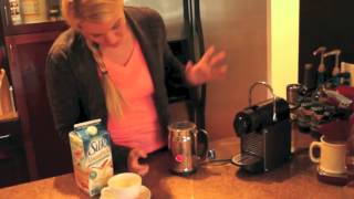 Nespresso Aeroccino Plus Frother Review Frothing Almond Milk [upl. by Scutt]