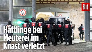 Gefängnismeuterei Polizei stürmt Knast in Thüringen  JVA Untermaßfeld [upl. by Seaver186]